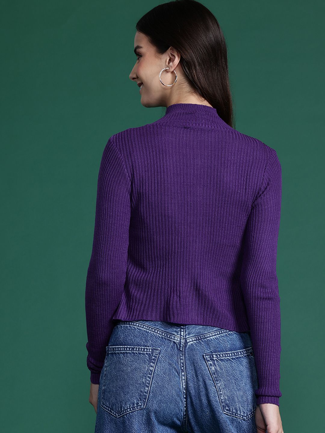DressBerry Women Ribbed Acrylic Cardigan