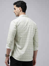 Park Avenue Slim Fit Opaque Striped Pure Cotton Casual Shirt