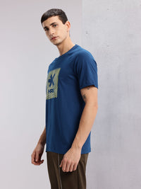 HRX by Hrithik Roshan Brand Logo Print Drop-Shoulder Sleeves Training T-shirt