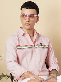 The Indian Garage Co Pure Cotton Horizontal Stripes Casual Shirt