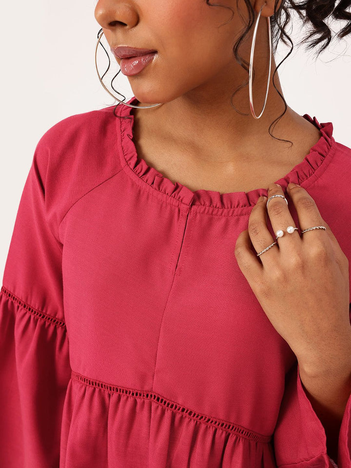 DressBerry Let's Time Travel to Retro Land Flowy Dress with Gathers Detail
