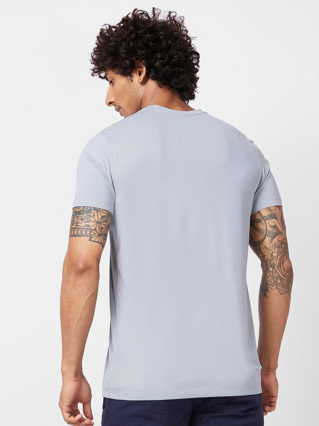 SPYKAR Typography Printed Slim Fit Cotton Casual T-Shirt