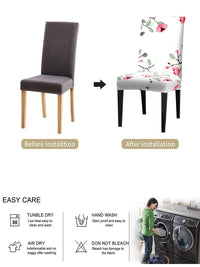 Cortina Unisex Set Of 6 Floral Printed Chair Covers