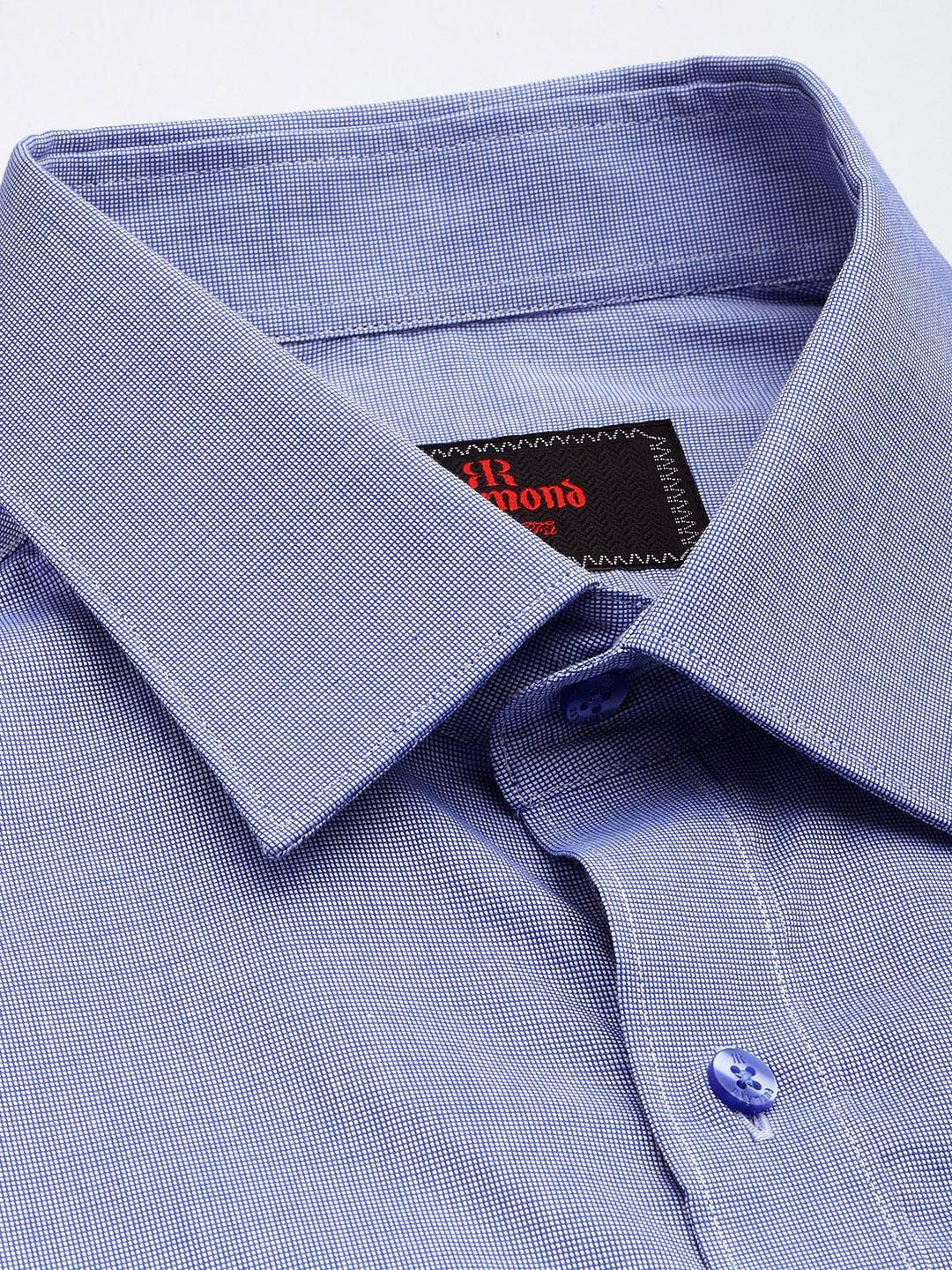 Raymond Slim Fit Micro Checked Pure Cotton Formal Shirt