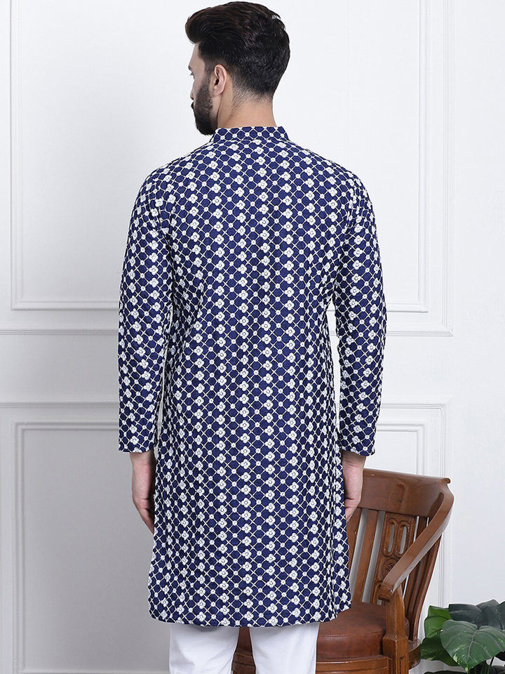 SOJANYA Kurta Kolar Mandarin Sulam Bunga