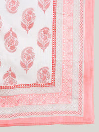 Indo Era Ethnic Motifs Printed Angrakha Pure Cotton Kurta With Trousers & Dupatta