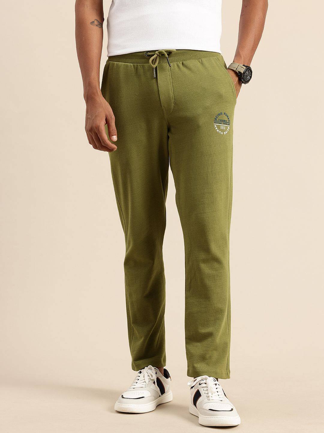 Being Human Men Pure Cotton Regular Track Pants