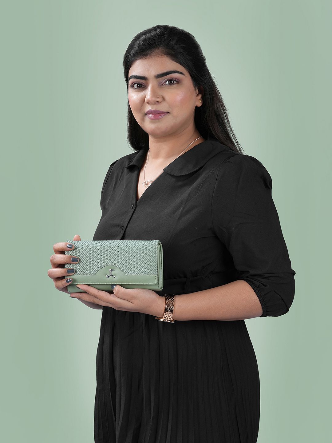 Mochi Green Textured Wallet