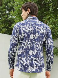 Campus Sutra Men Comfort Fit Floral Printed Spread Collar Cotton Casual Shirt