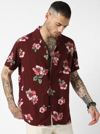 VASTRADO Floral Printed Oversized Casual Shirt