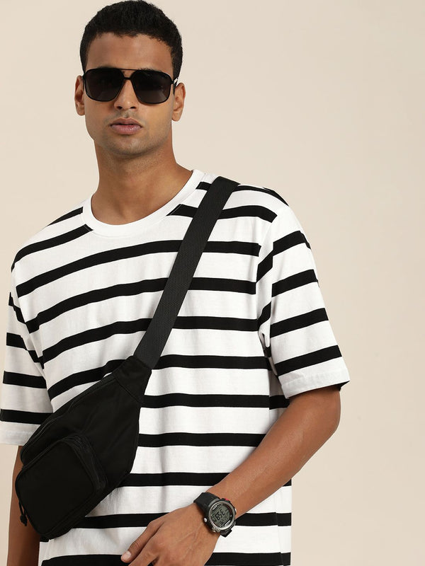 DILLINGER Men Striped Loose T-shirt