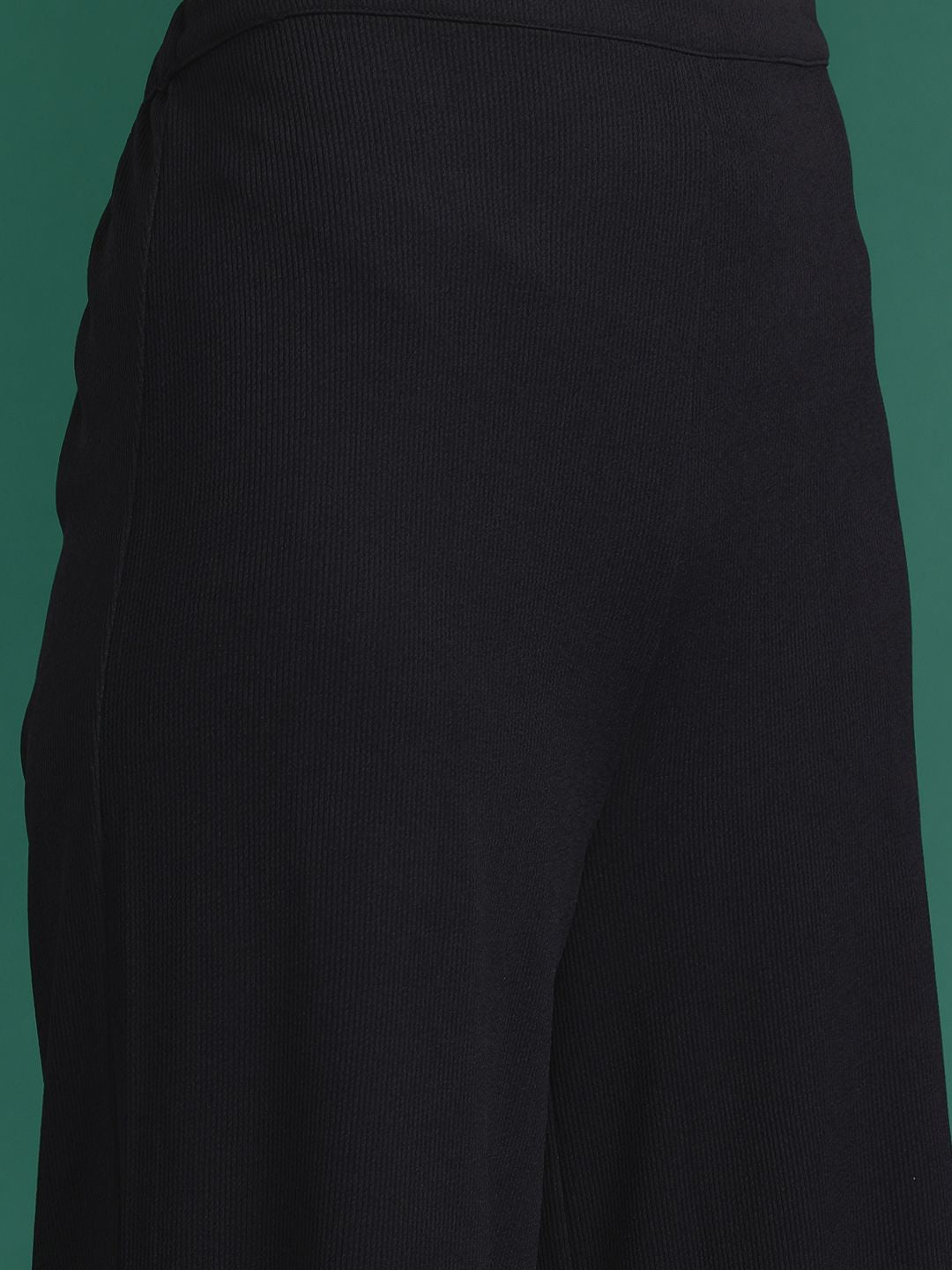 DressBerry Ribbed One-Shoulder Top with Trousers Co-ords