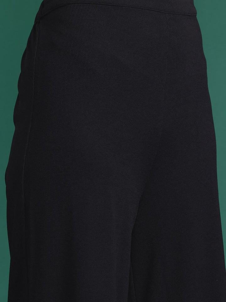 DressBerry Ribbed One-Shoulder Top with Trousers Co-ords