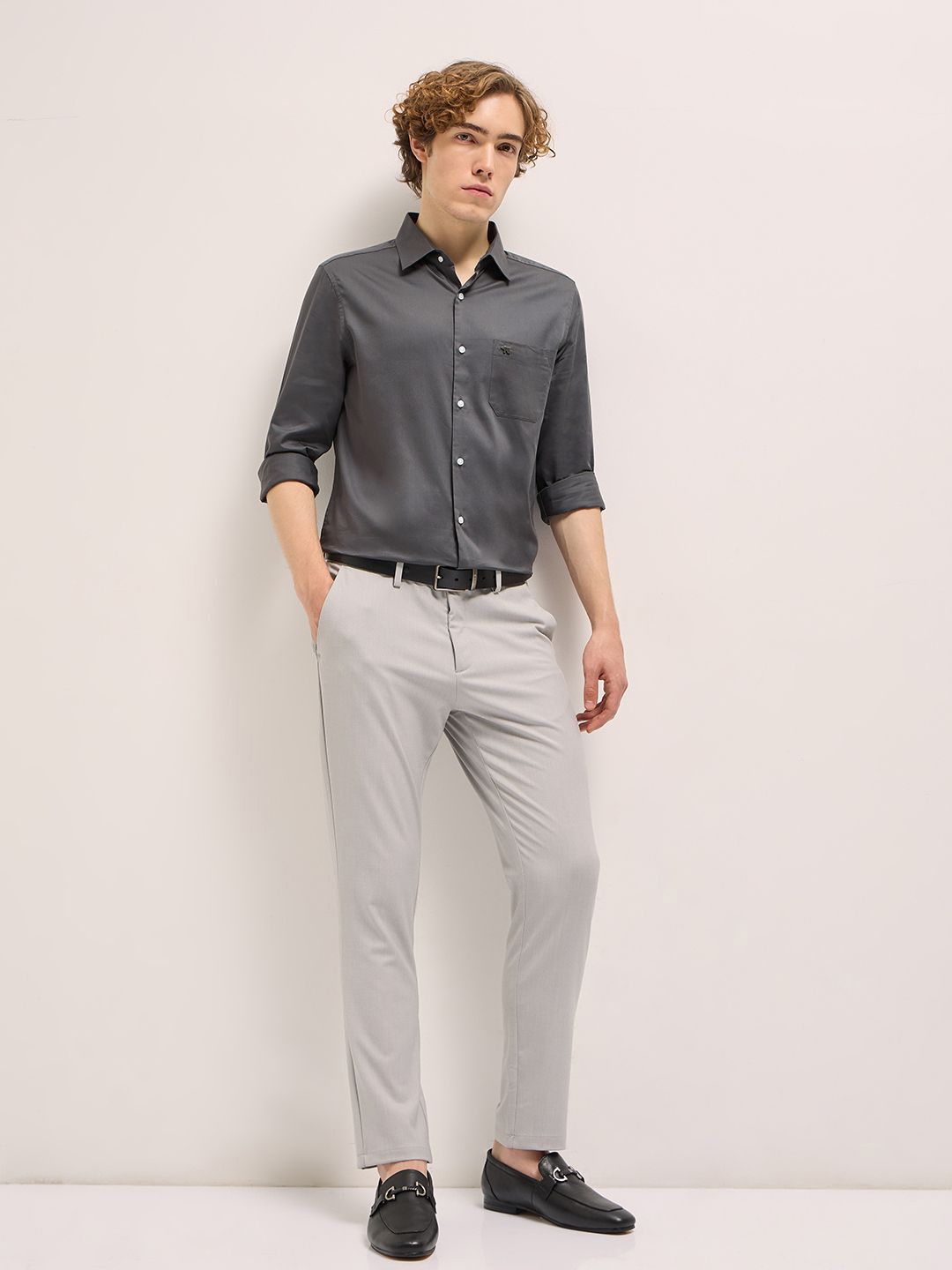 THE BEAR HOUSE Men Tailored Fit Cotton Formal Shirt