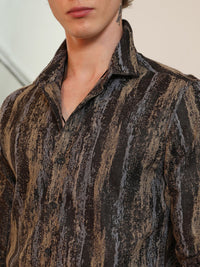 Campus Sutra Men Comfort Fit Multi Striped Spread Collar Cotton Casual Shirt