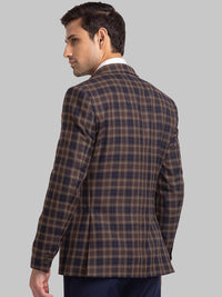 Park Avenue Men Checked Super Slim-Fit Single Breasted Blazer