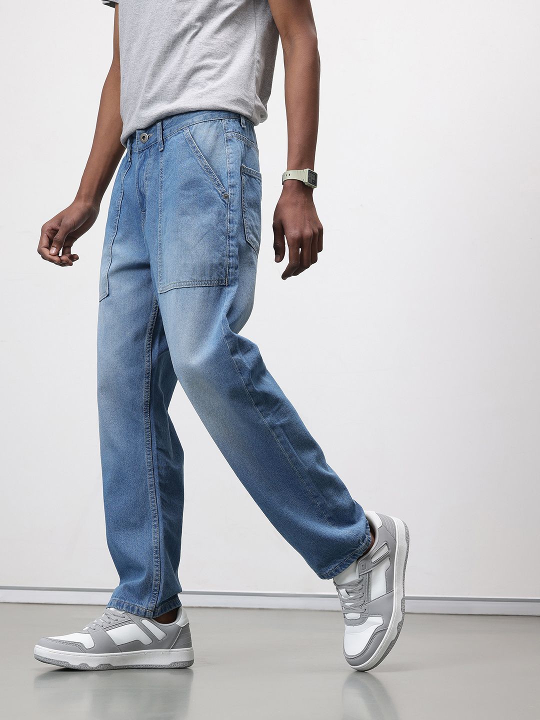 ether Men Light Fade Straight Jeans