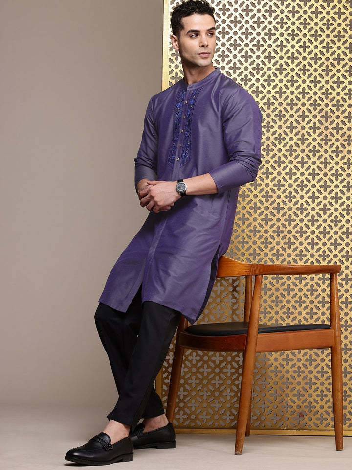 House of Pataudi Jashn Ethnic Motifs Yoke Design Thread Work Indie Florals Kurta