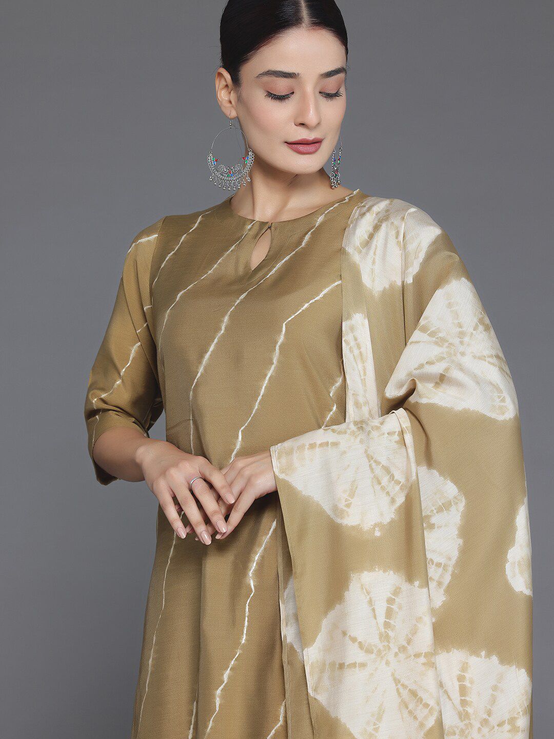 Libas Printed Regular Kurta with Palazzos & With Dupatta