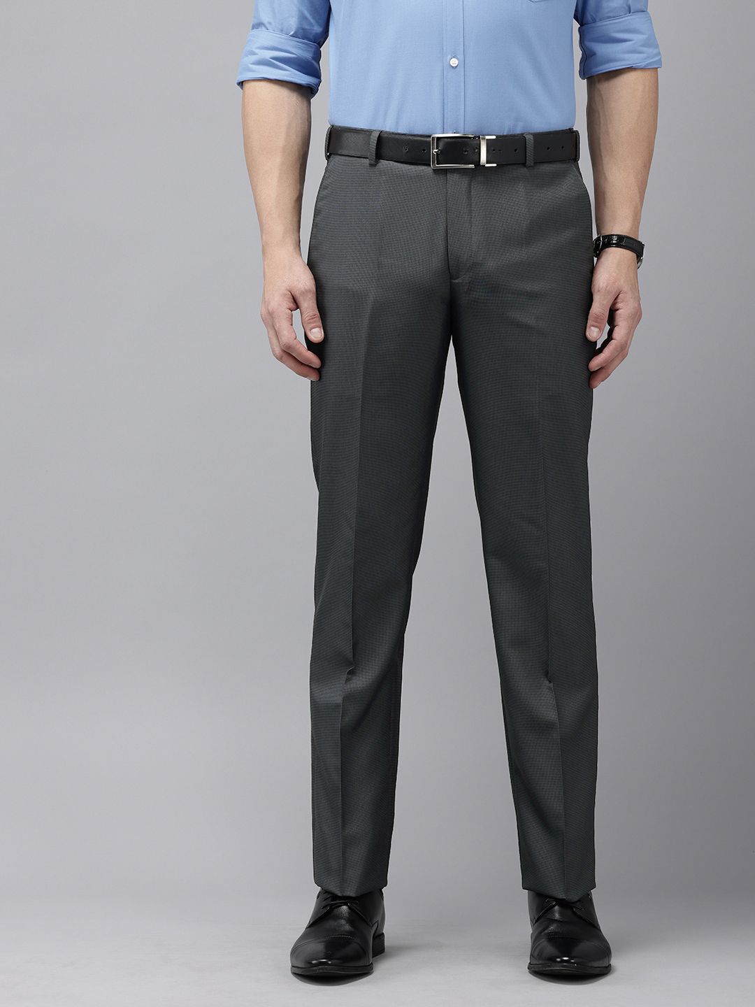 Park Avenue Men Textured Trousers