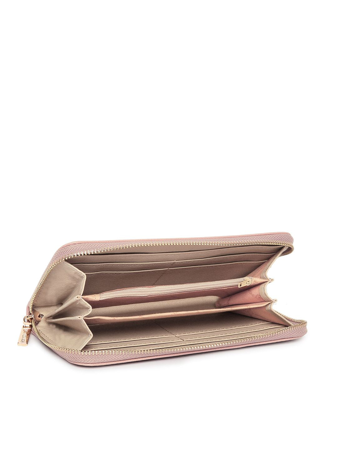 Lino Perros Women Pink Solid Zip Around Wallet