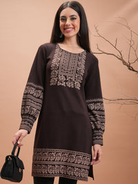 Vishudh Winter Floral Printed Kurta