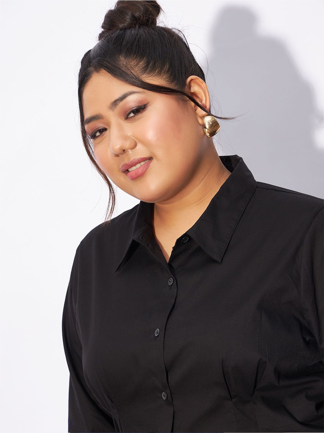 SASSAFRAS Curve Plus Size Pure Cotton Casual Shirt