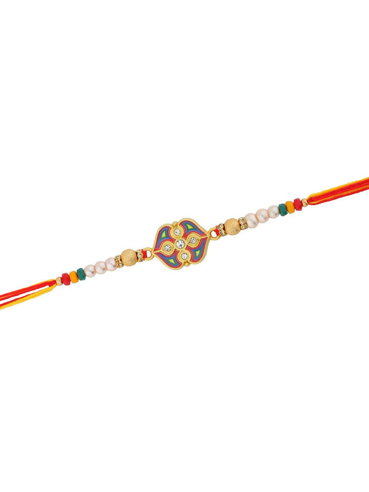 Voylla Enamel Elegance Designer Beaded Benang Rakhi