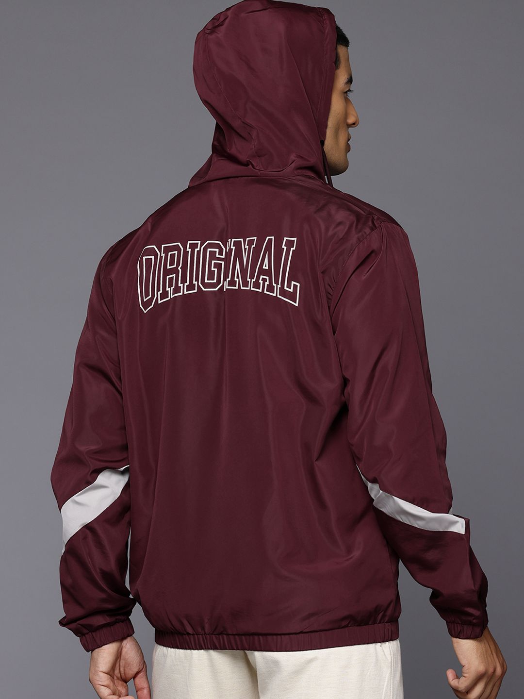 HRX by Hrithik Roshan Printed Hooded Lifestyle Bomber Jacket