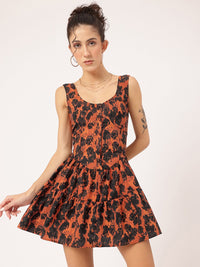 DressBerry Mystical Muse Printed Mini A-line Dress