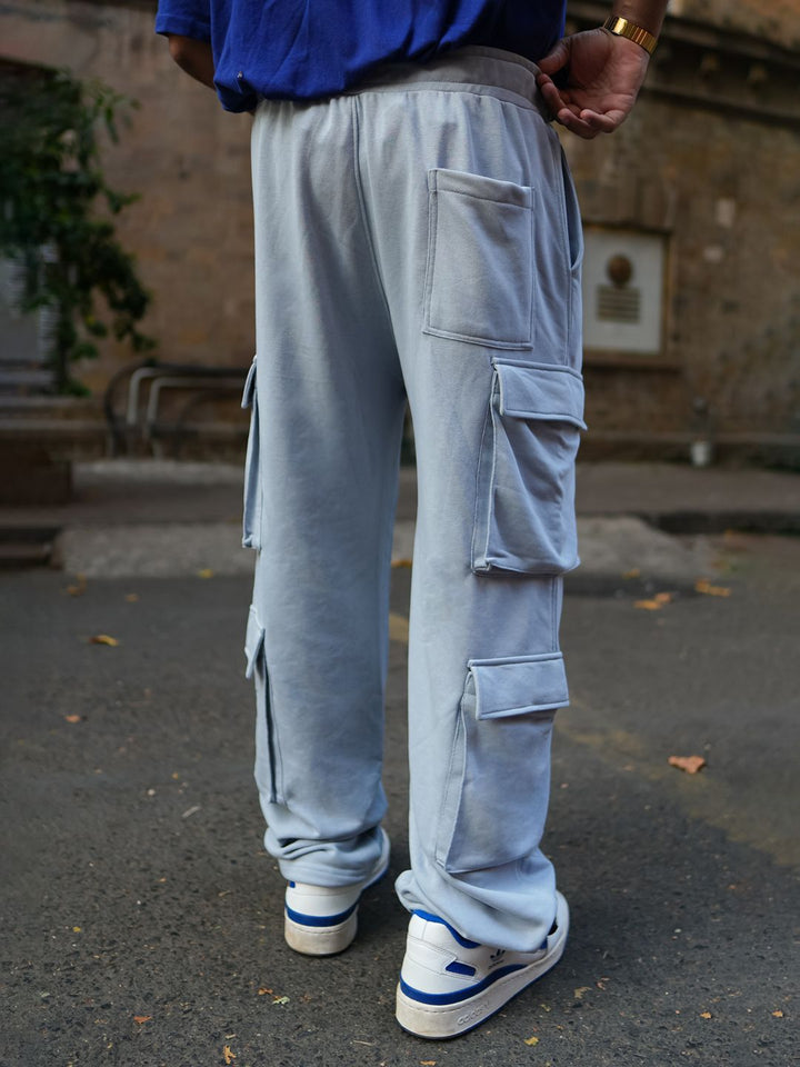 Powerlook Men Mid-Rise Cargo Track Pants
