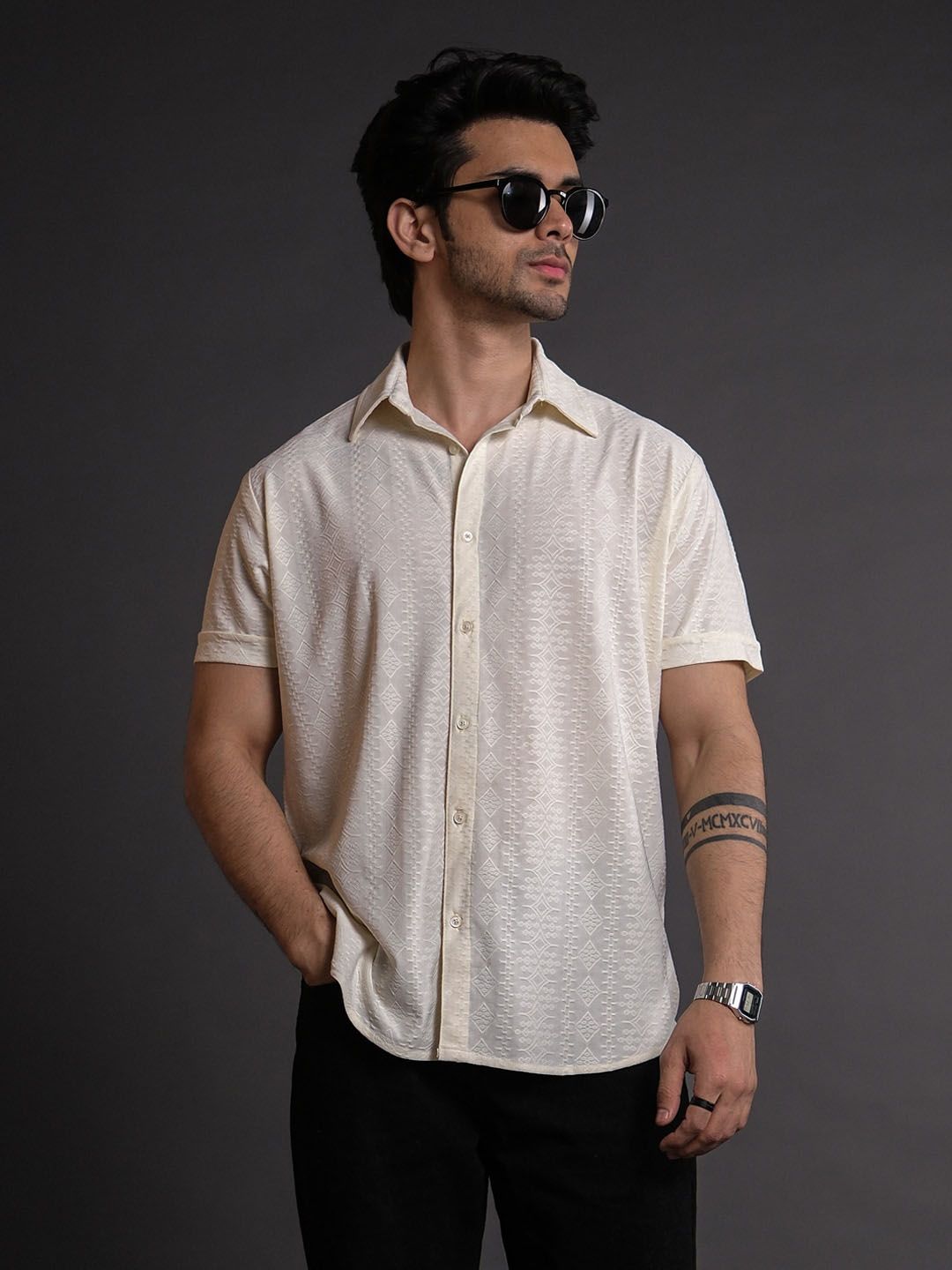 Powerlook India Ethnic Motifs Spread Collar Casual Shirt