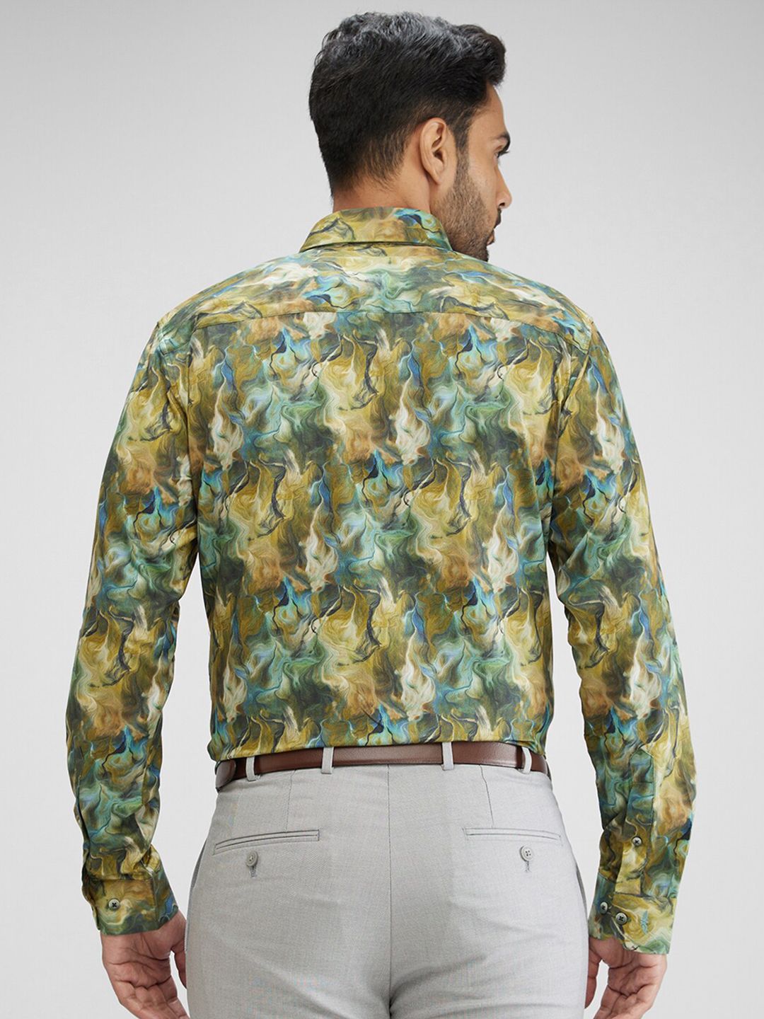 Park Avenue Slim Fit Floral Opaque Printed Cotton Casual Shirt