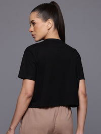 HRX by Hrithik Roshan Typography Print Crop T-shirt