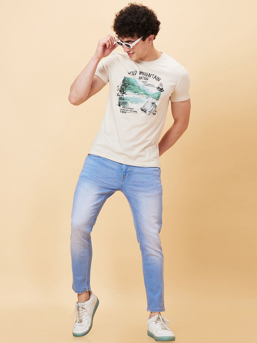 Being Human Men Heavy Fade Clean Look Stretchable Jeans