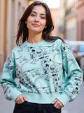 Bewakoof Humour and Comic Printed Oversized Sweatshirt