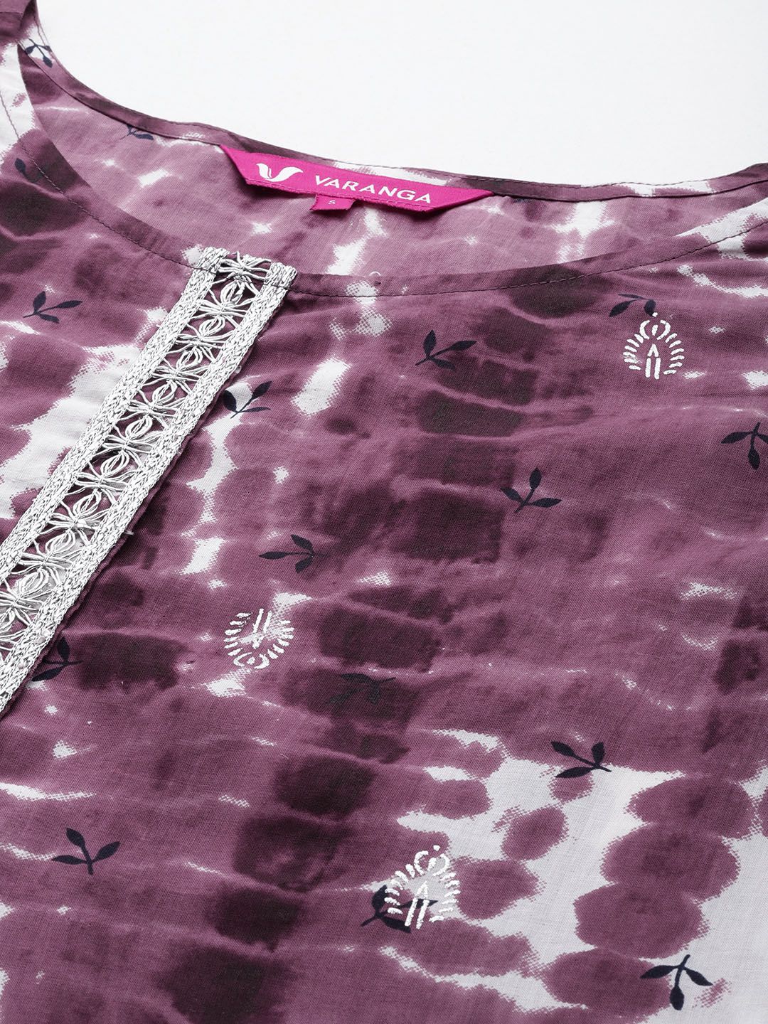 Varanga Abstract Dyed Zari Pure Cotton Kurta