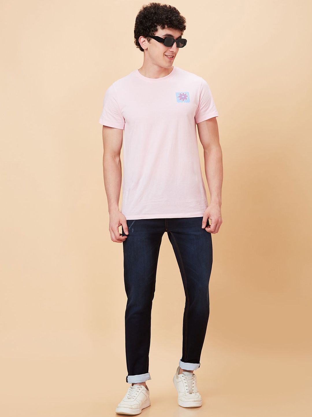 Being Human Men Slim Fit Low Distress Light Fade Jeans