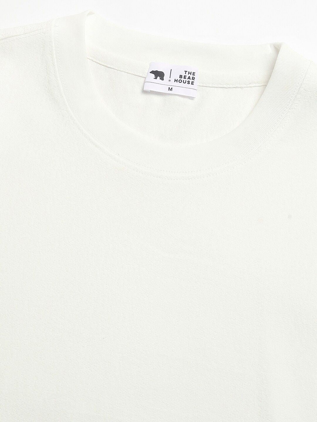 THE BEAR HOUSE Men Round Neck Solid T-shirt