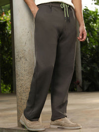 Campus Sutra Men Solid Comfort Regular Trousers
