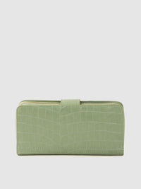 Lino Perros Women Green Textured PU Zip Around Wallet