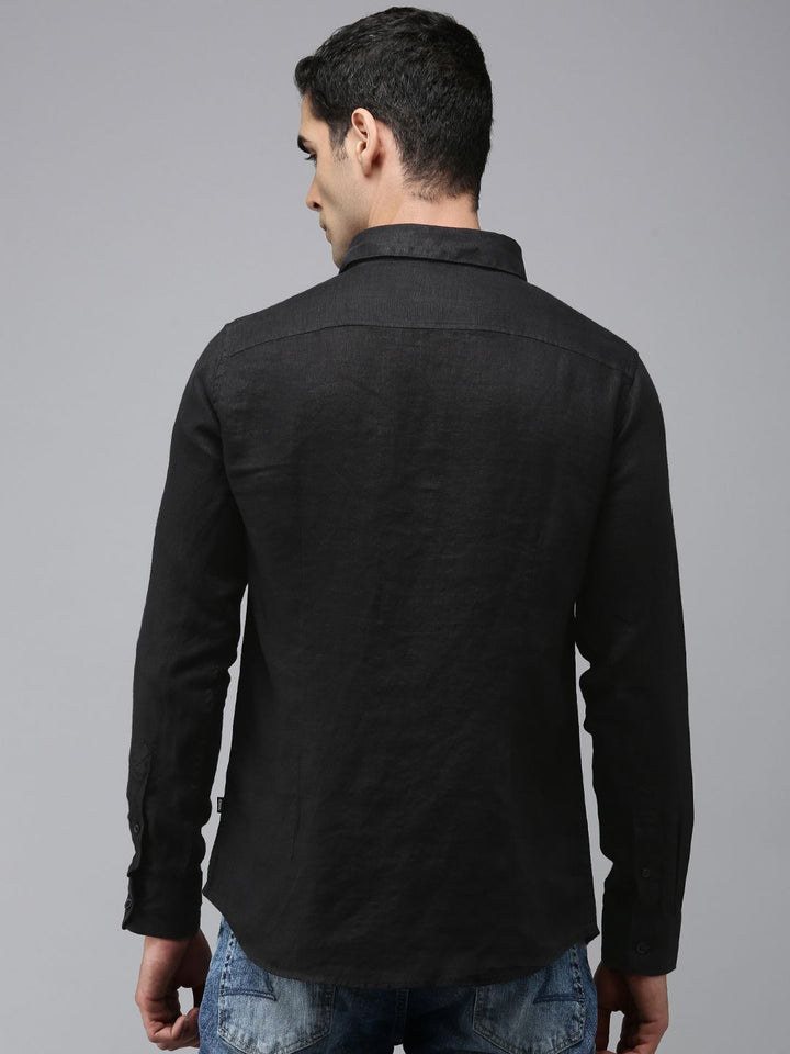 SPYKAR Solid Slim Fit Pure Linen Casual Shirt