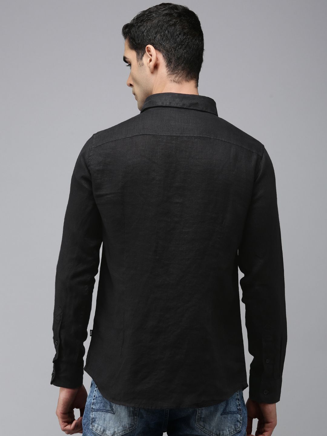 SPYKAR Solid Slim Fit Pure Linen Casual Shirt