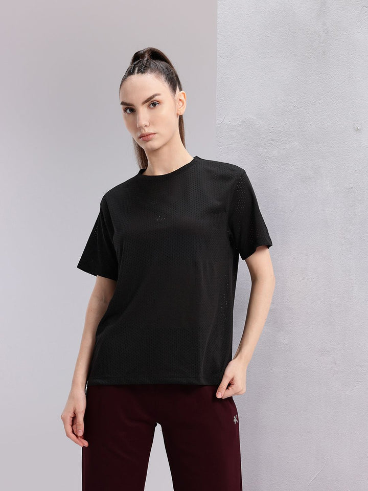HRX by Hrithik Roshan Women Perforated Rapid-Dry Training T-shirt