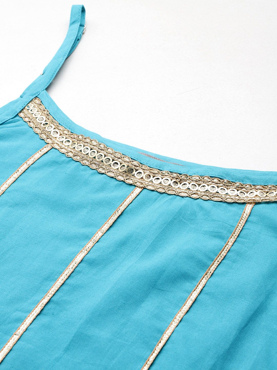 Anouk Tyohar Collection Gotta Patti Pure Cotton Kurti with Sharara & Dupatta