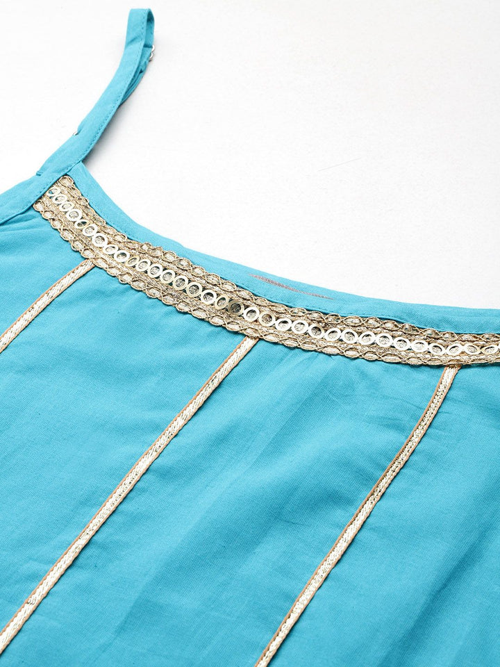 Anouk Tyohar Collection Gotta Patti Pure Cotton Kurti with Sharara & Dupatta