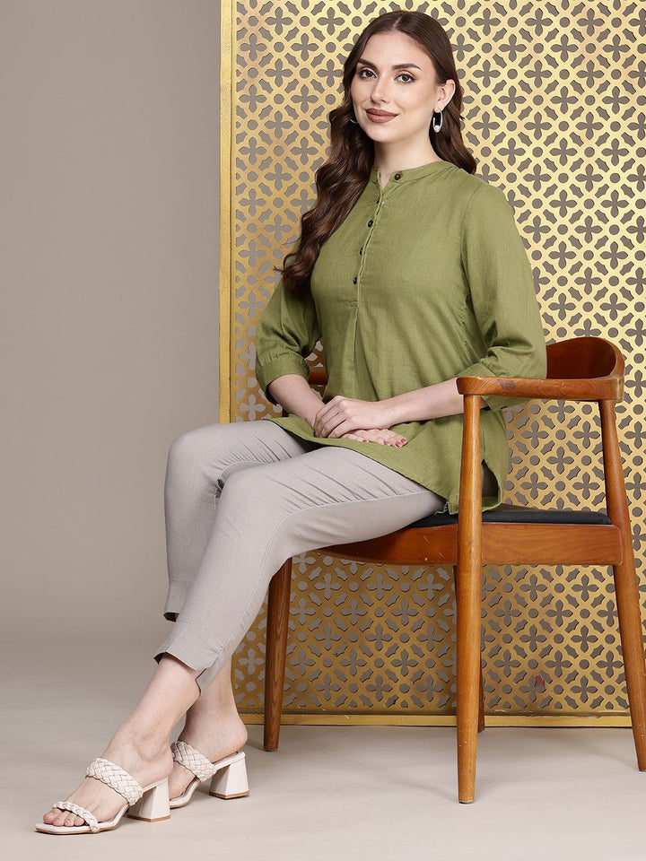 House of Pataudi Pure Cotton A-Line Jashn Kurti