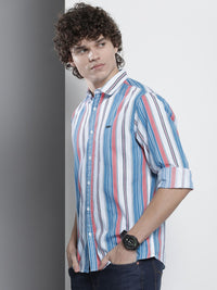 The Indian Garage Co Men Striped Cotton Casual Shirt