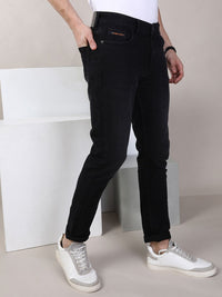 The Indian Garage Co Men Black Slim Fit Mid-Rise Clean Look Jeans