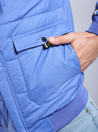 The Indian Garage Co Men Regular Fit Puffer Jacket with Detachable Hood